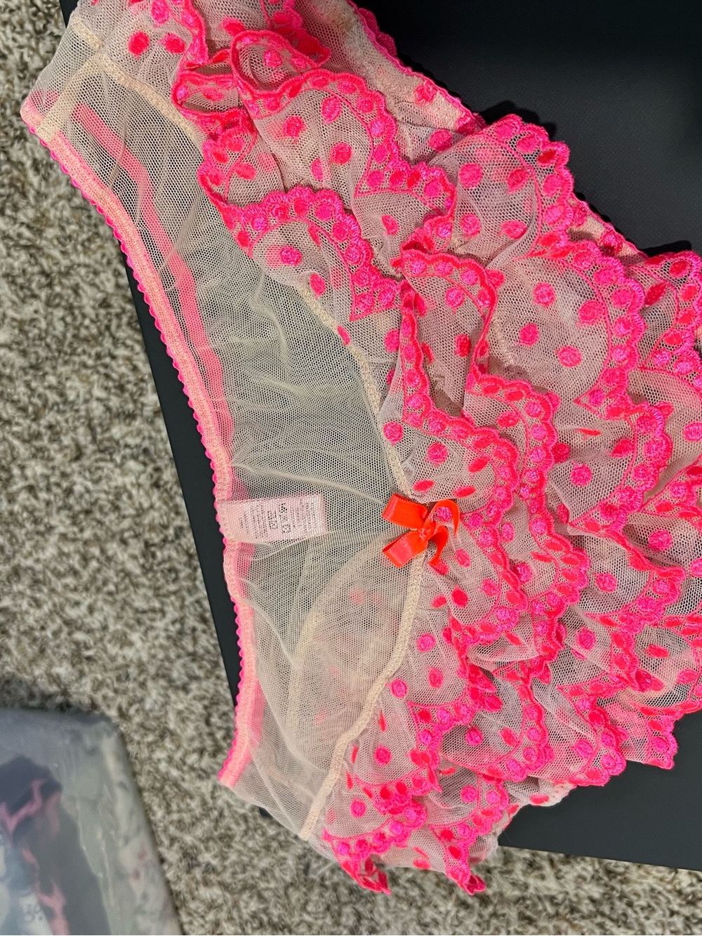 Agent Provocateur Sheer Ruffle Polka Dot Bikini Brief sz3 - Picture 4 of 5